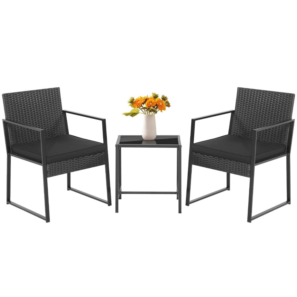 Outdoor Rattan Chair Sofa with Coffee Table for Garden