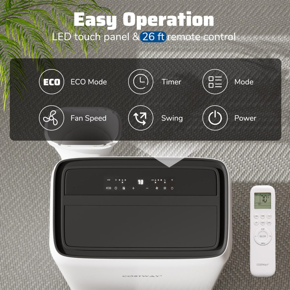 14000 BTU Inverter Portable Air Conditioner 3 in 1 Wifi Enabled AC Unit