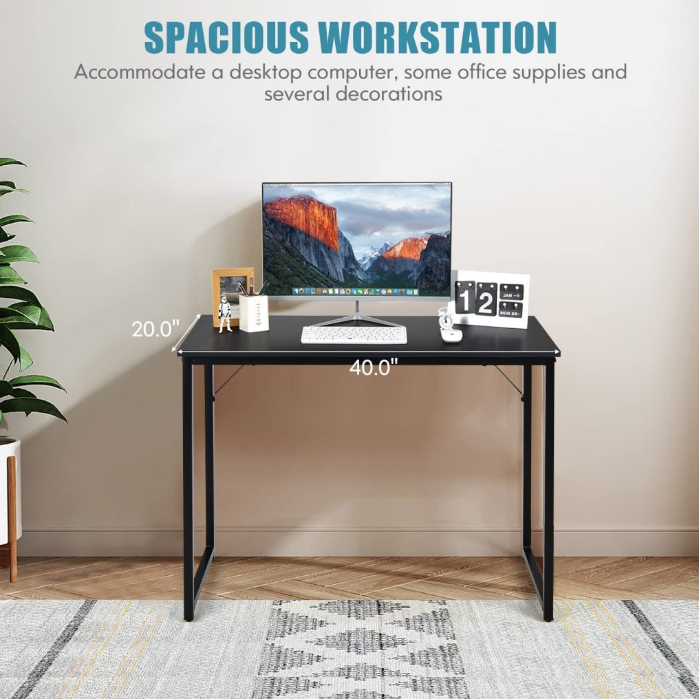 Home Office Computer Desk 40 inch Modern Simple Writing Study Desk