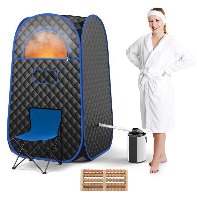 Portable Sauna Full-Body Personal Sauna Tent w/ 800W 3L Steam Generator