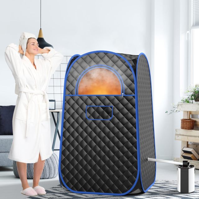 Portable Sauna Full-Body Personal Sauna Tent w/ 800W 3L Steam Generator