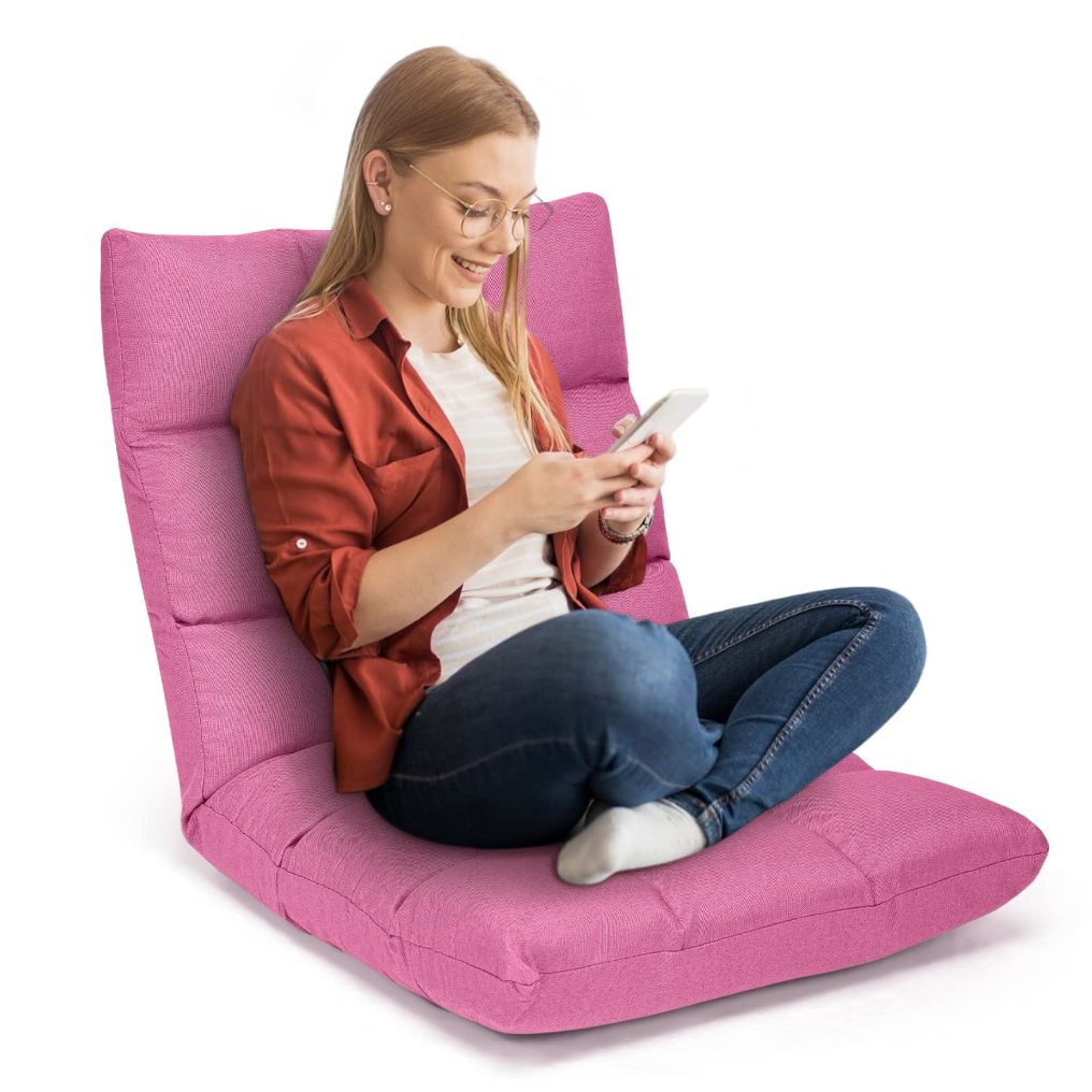 Floor Chair Folding Gaming Chair with Back Support