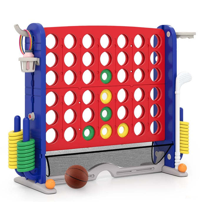 Height Adjustable Giant 4-in-a-Row Game for Kids Adults & Family Party