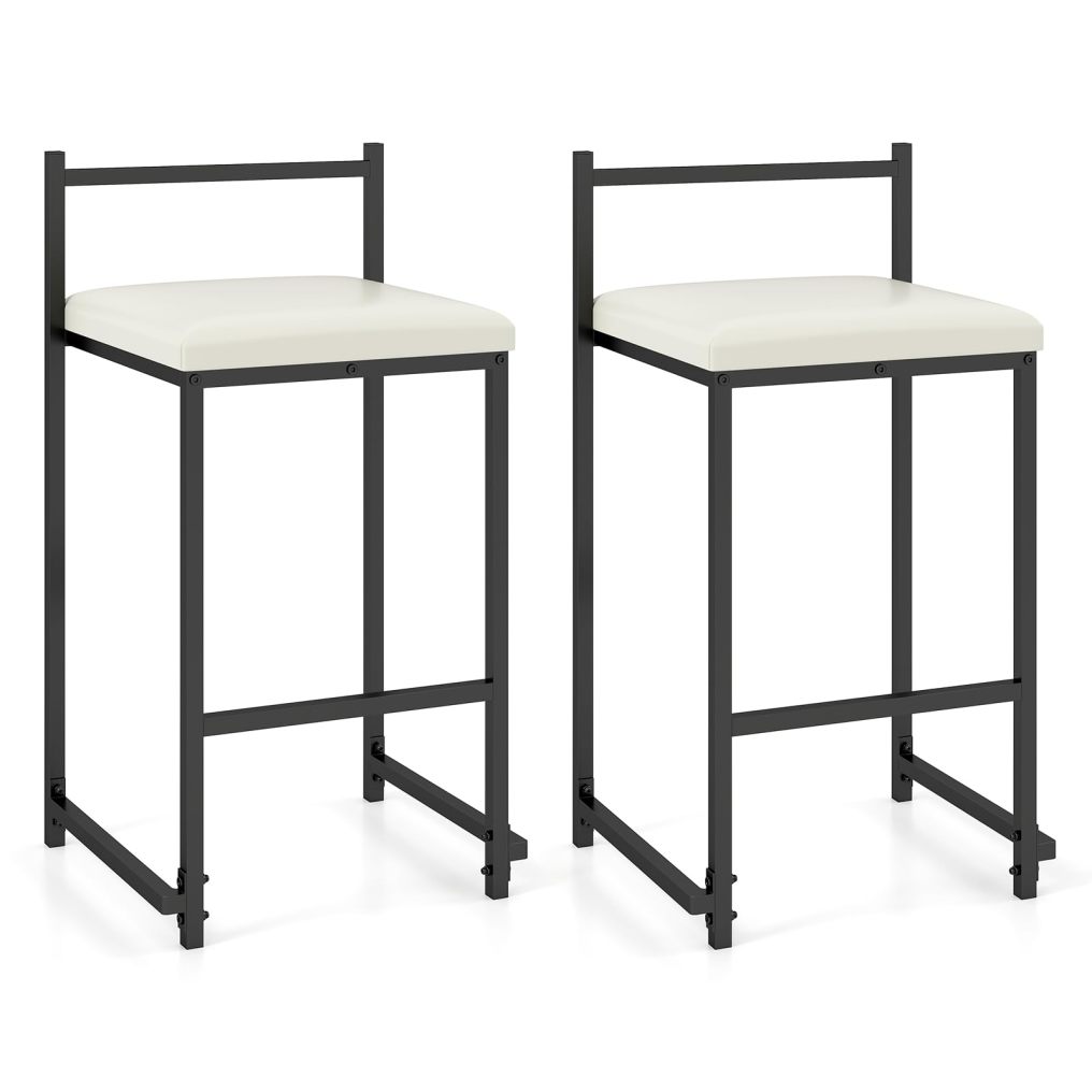 Barstools Set of 2/4 Stackable Counter Height Bar Chairs
