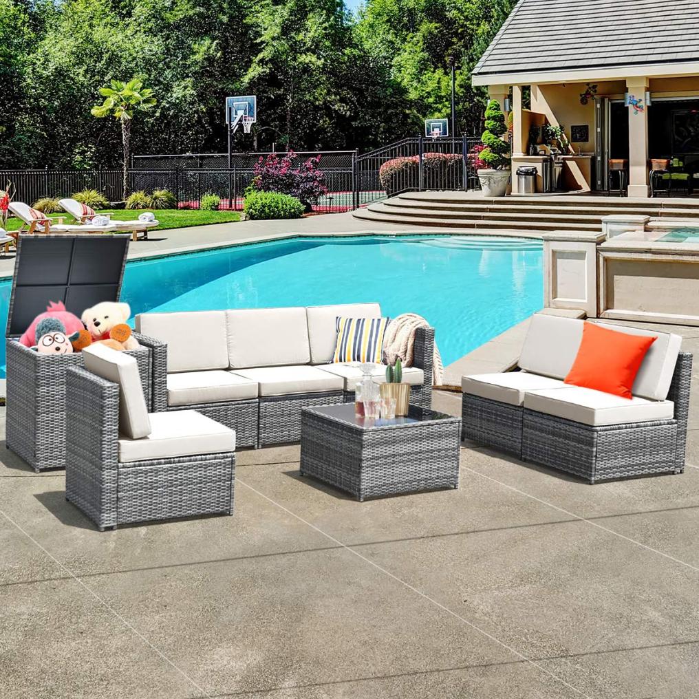 8 Piece Outdoor Patio Furniture Set for Garden