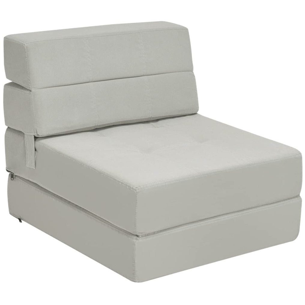 3 in 1 Fold Floor Couch Lounge Sleeper with Thick Cushion for Living Room Bedroom