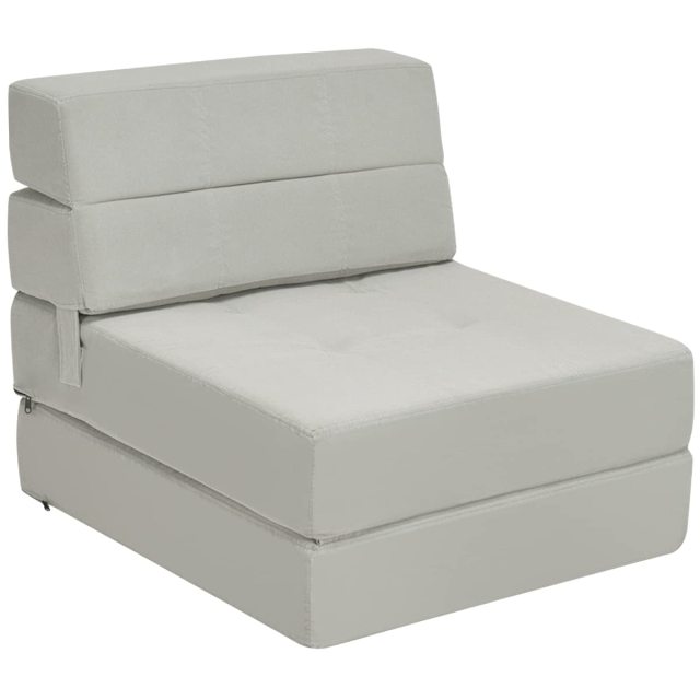 3 in 1 Fold Floor Couch Lounge Sleeper with Thick Cushion for Living Room Bedroom