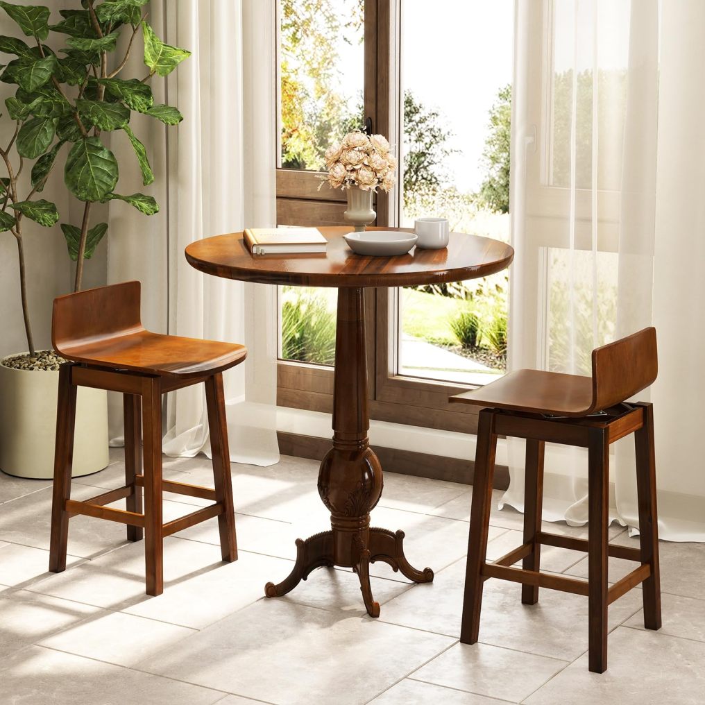 24.5 inch Counter Height Chairs with Low Back for Kitchen Island