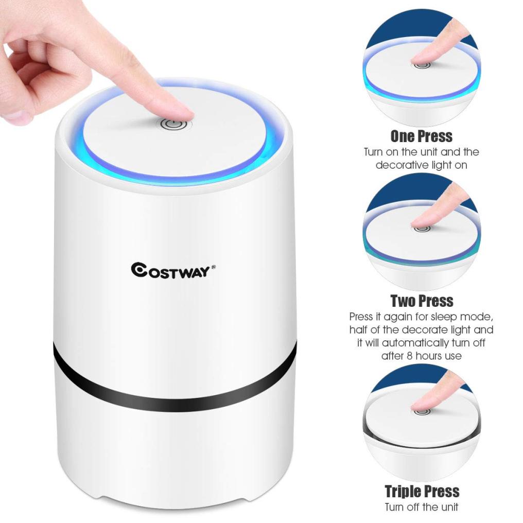 Air Purifier for Home w/Two True HEPA Carbon Filter