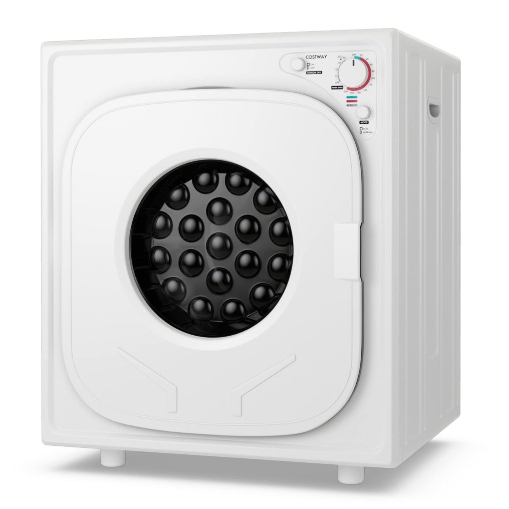 ARLIME Portable Dryer Stainless Steel Clothes Dryer with Touch Panel 2 Modes 4 Drying Programs