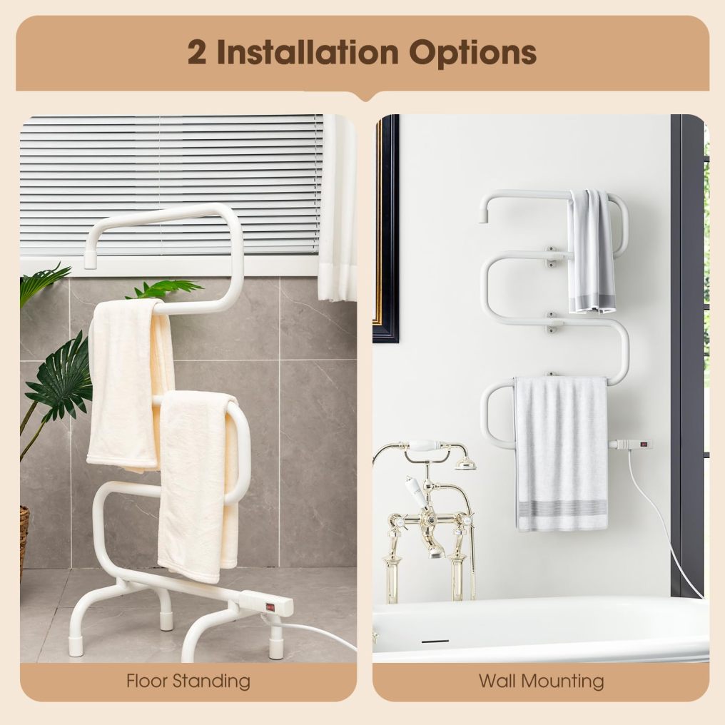 ARLIME Towel Warmer and Drying Rack, Electric Heated Towel Warmer