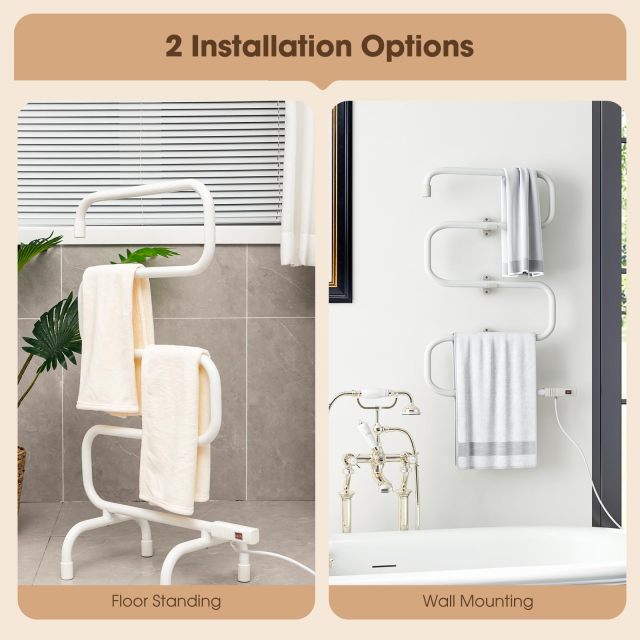 ARLIME Towel Warmer and Drying Rack, Electric Heated Towel Warmer