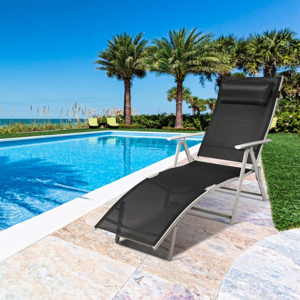 Outdoor Folding Chaise Lounge Chair