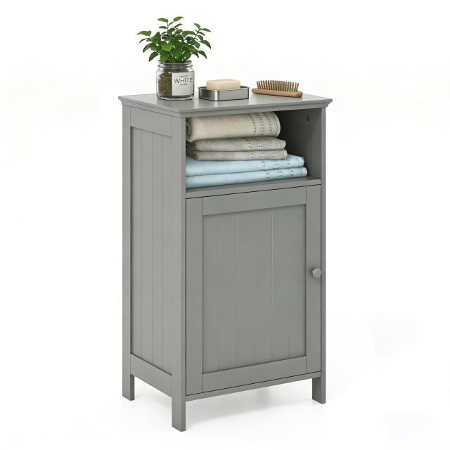 Single-Door Floor Cabinet Compact Bathroom & Side Storage Organizer