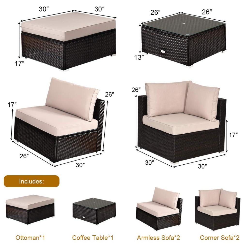 6-Piece Outdoor Patio Furniture Set