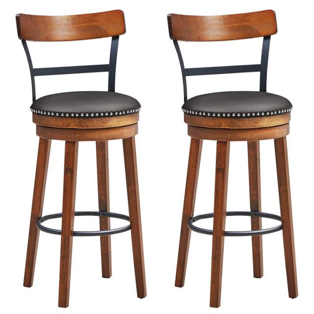 Bar Stools Set of 2 360-Degree Swivel Stools(30.5")