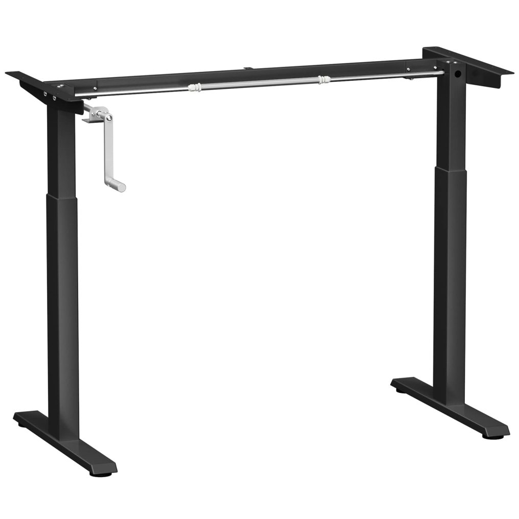Manual Hand Crank Workstation Base w/Foldable Crank Handle