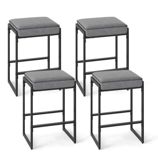 Mid-Century Modern 26-inch Backless Counter Height Stools Set of 2/4