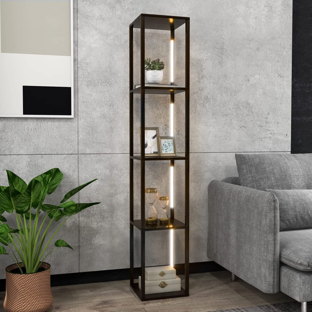 ARLIME Floor Lamp with Shelves