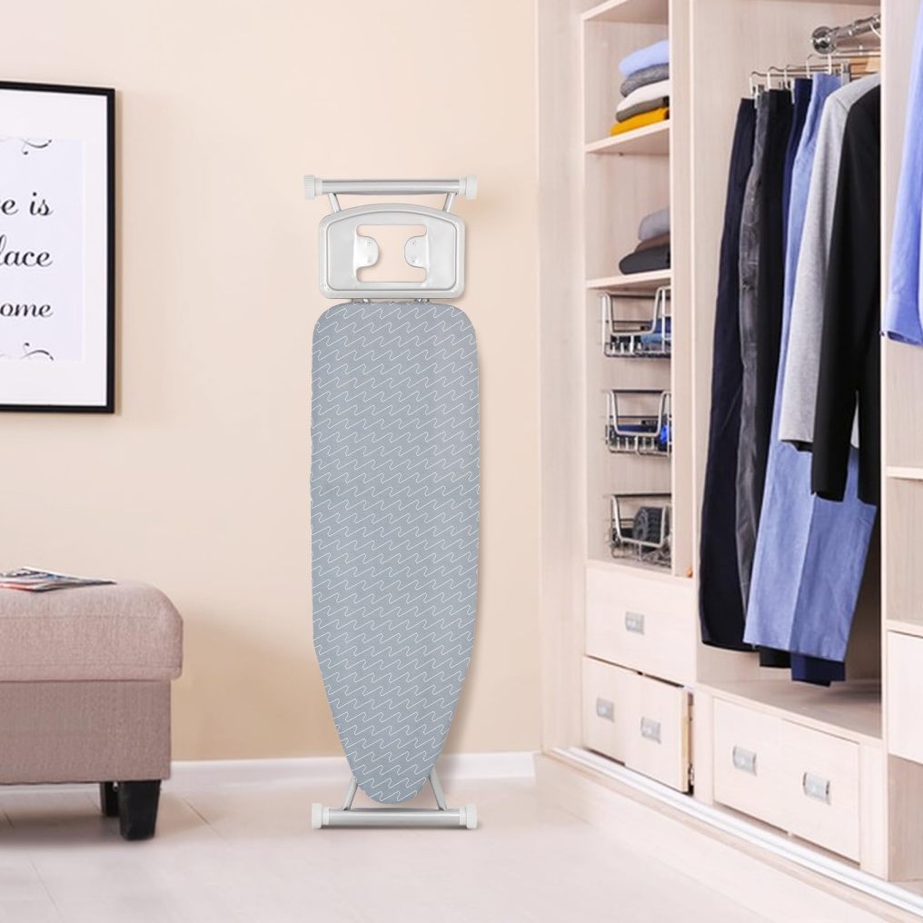 Ironing Board Full Size 55” x 15” Foldable Iron Stand with Iron Rest