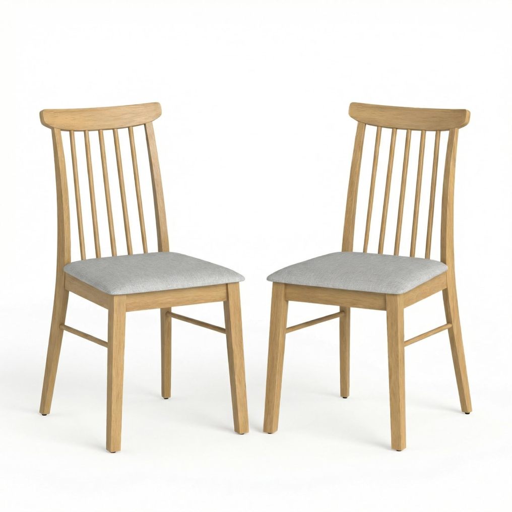 Armless Dining Chairs Set of 2/4 Mid-Century Accent Kitchen Chairs with Padded Cushion
