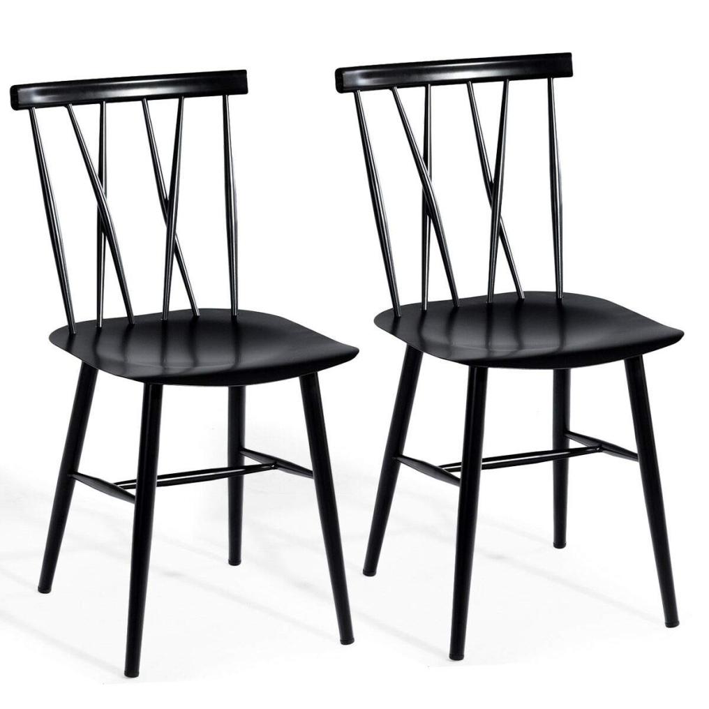Farmhouse Windsor Chairs Dining Room Chairs with Spindle Back and Sturdy Metal Construction