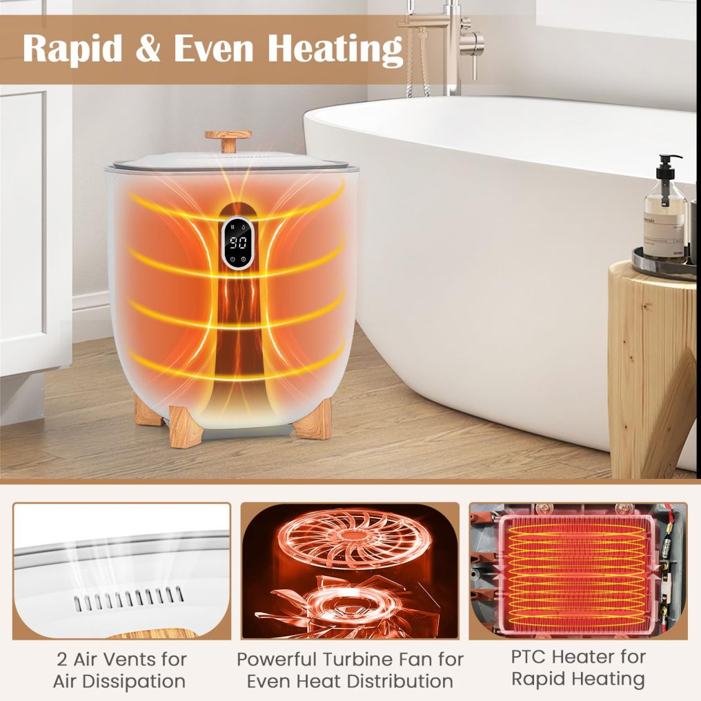 Towel Warmer for Bathroom Upgraded 20L Towel Heater & Dryer Combo with 2 Fragrant Disc Holders
