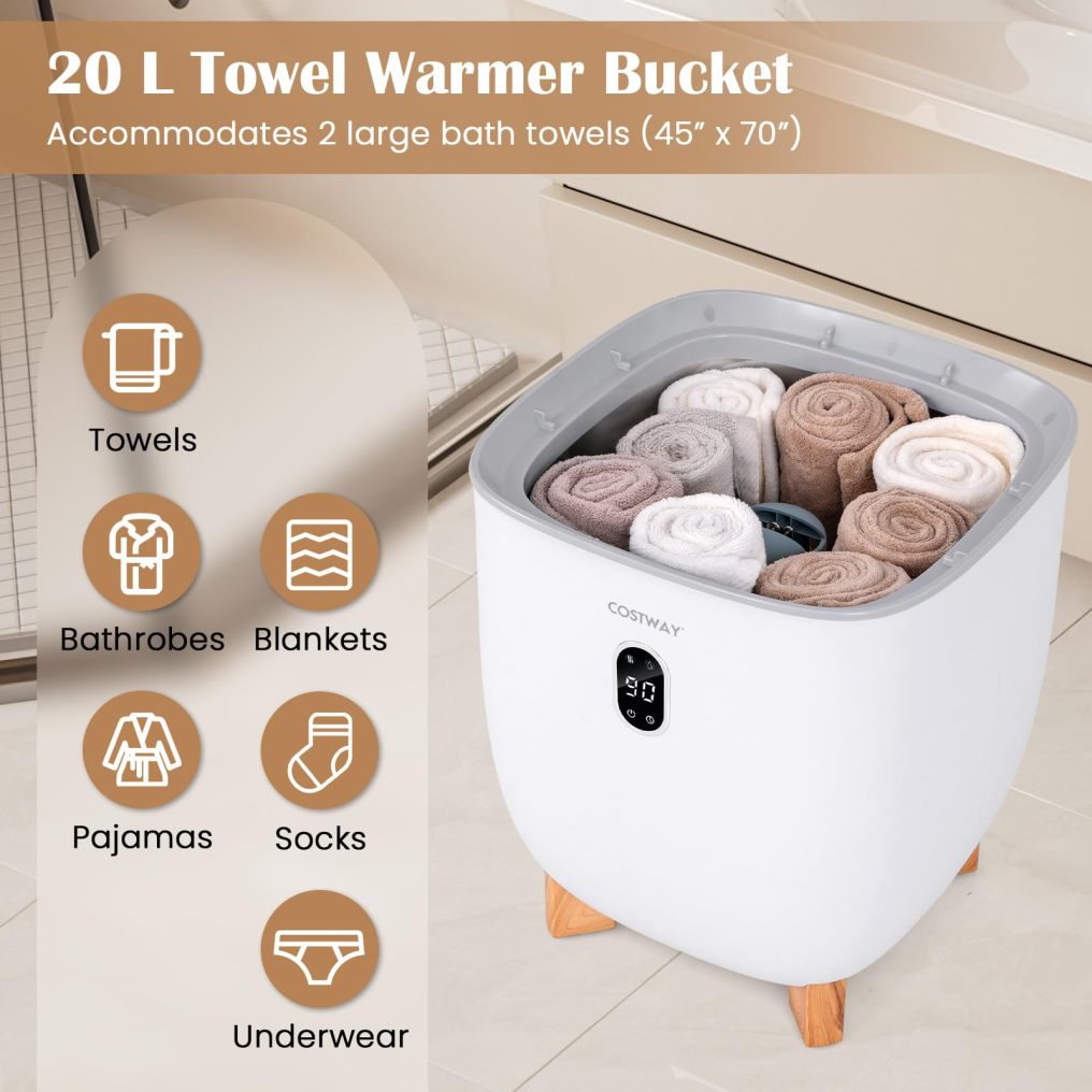 Towel Warmer for Bathroom Upgraded 20L Towel Heater & Dryer Combo with 2 Fragrant Disc Holders