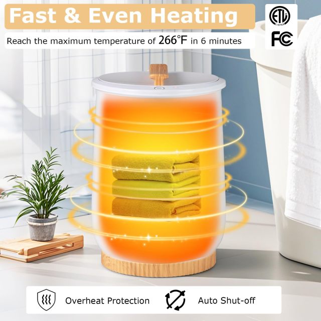 ARLIME 20L Towel Warmer for Bathroom Luxury Heated Towel Warmer with LED Screen