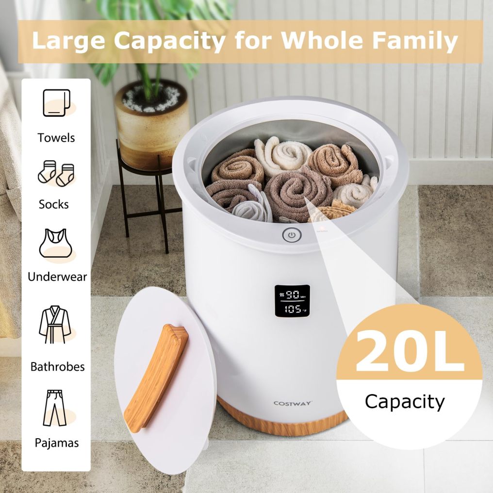 ARLIME 20L Towel Warmer for Bathroom Luxury Heated Towel Warmer with LED Screen