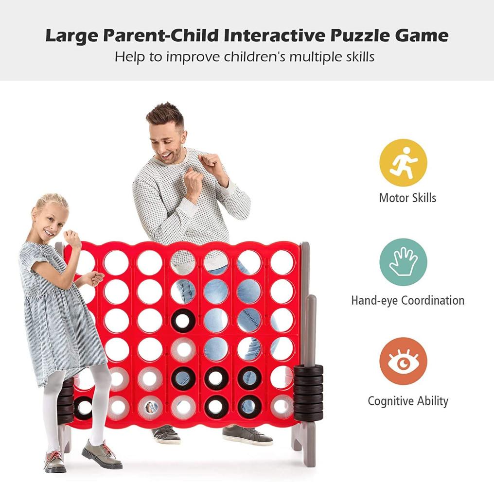 Jumbo 4-to-Score Giant Game Set 4 in A Row for Kids and Adults
