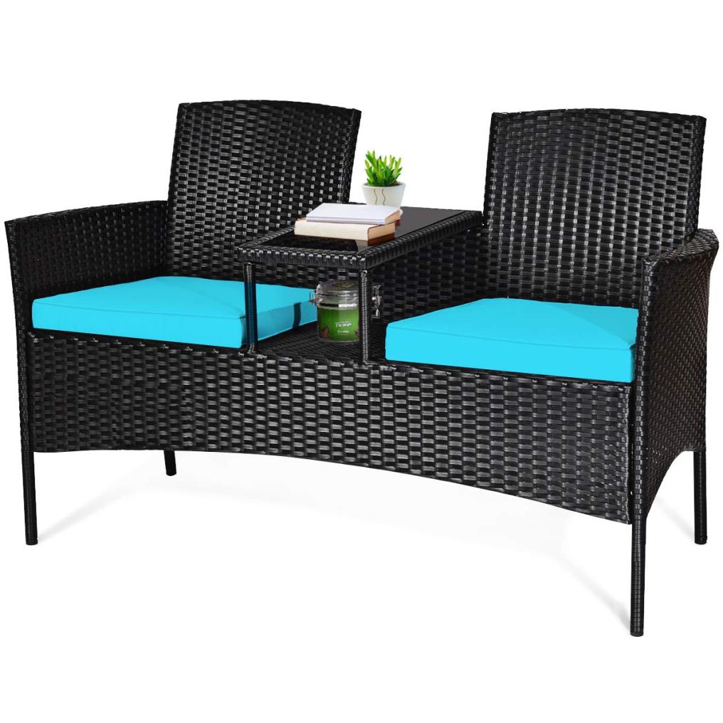2-Seat Patio Conversation Sets Outdoor Patio Loveseat Set