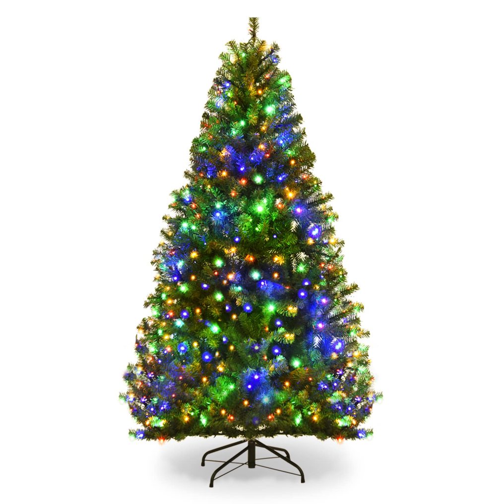 7/8/9 FT Pre lit Christmas Tree with 150/500/750/1000 Warm White & Multicolored Lights