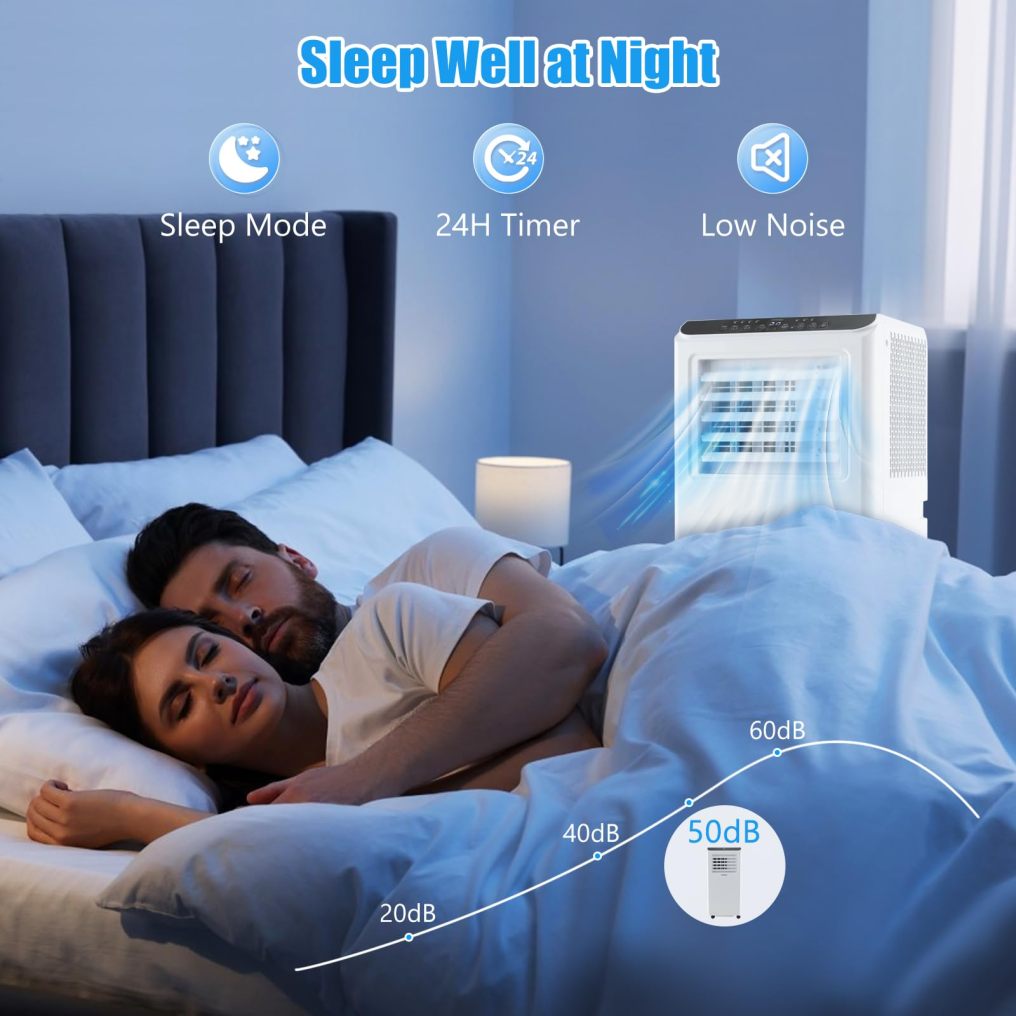 ARLIME Portable Air Conditioner, 3 -in-1 Air Cooler, Dehumidifier & Fan w/LED Display