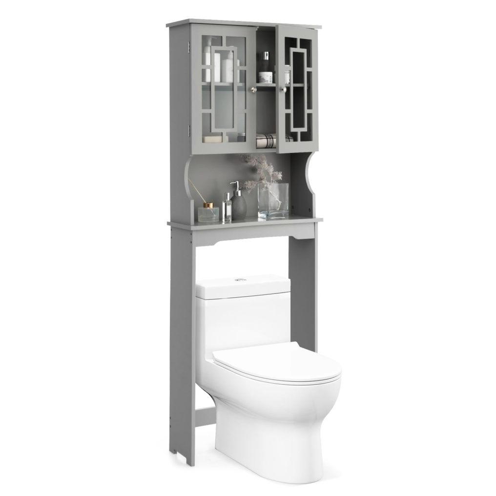 ARLIME Over The Toilet Storage Cabinet with Adjustable Shelf