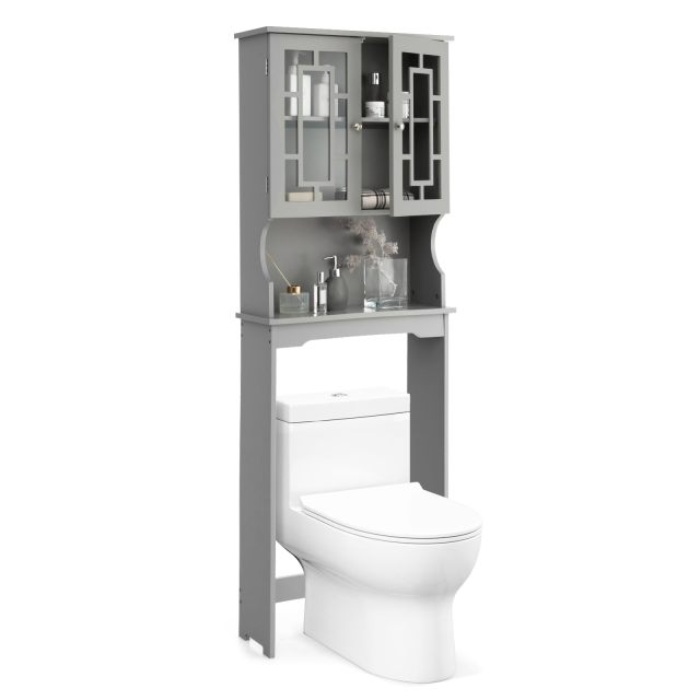 ARLIME Over The Toilet Storage Cabinet with Adjustable Shelf