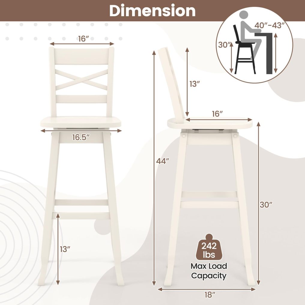 ARLIME 30-Inch Bar Height Stool Set of 2/4