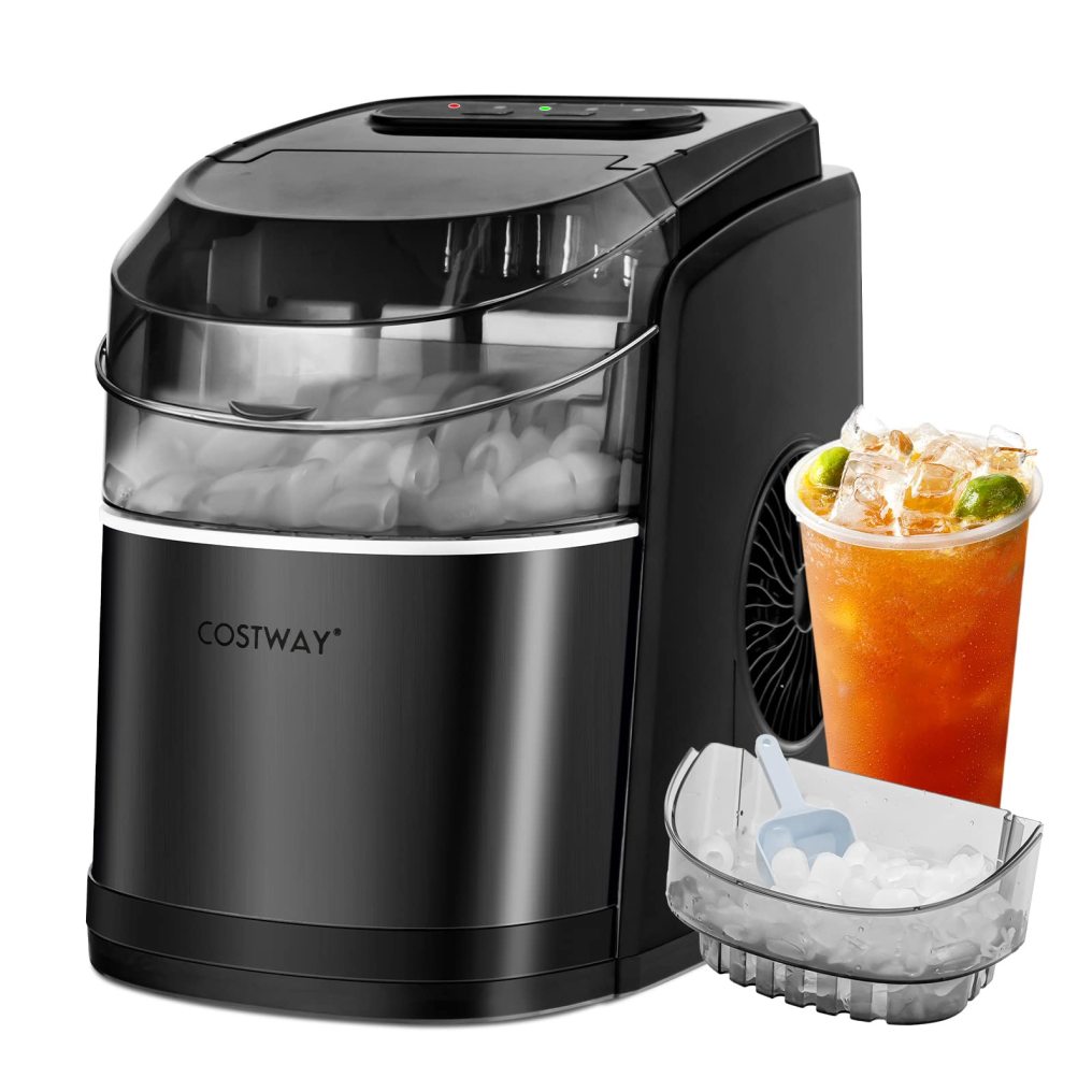 26.5 LBS Ice Per Day Countertop Ice Maker for Kitchen Bar Office