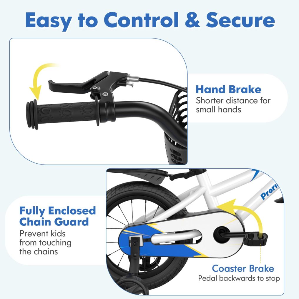 Kids Bike 14 Inch Toddler Bike for Boys & Girls Aged 3-8 Years Old