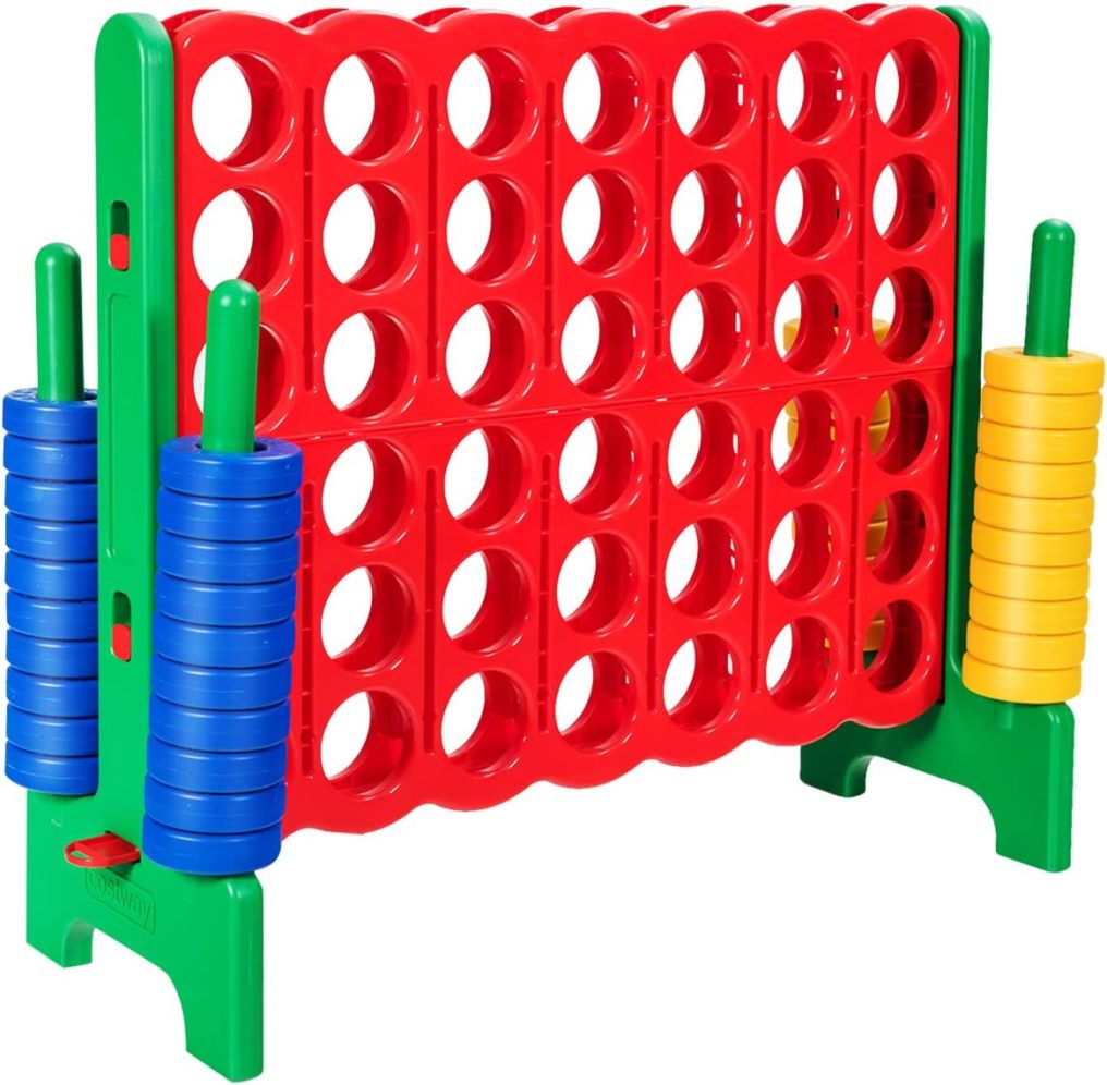 Jumbo 4-to-Score Giant Game Set with 42 Jumbo Rings & Quick-Release Slider