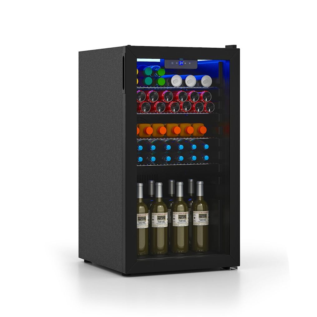 Beverage Refrigerator Cooler | 116 Cans 3.0 Cu.Ft Mini Fridge with Glass Door