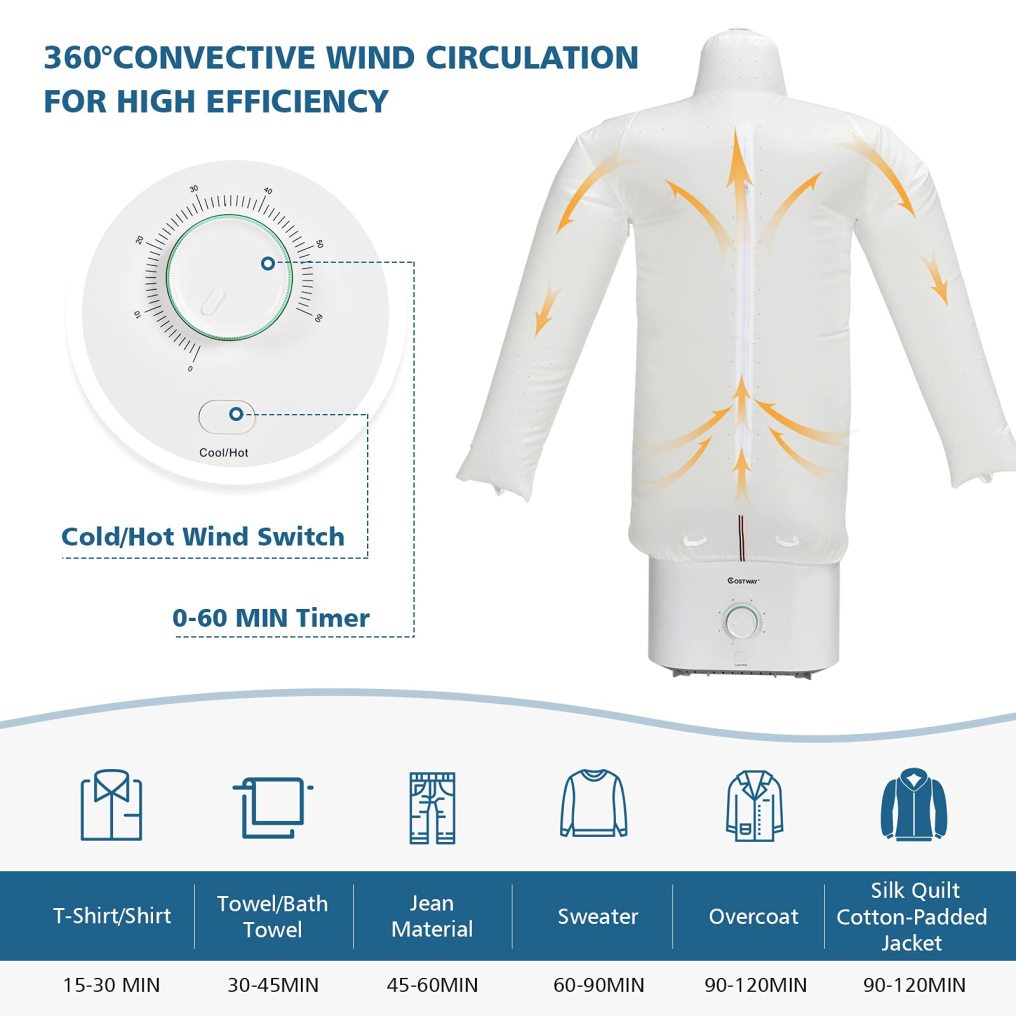 1050W Multifunctional Clothes Drying & Ironing Machine