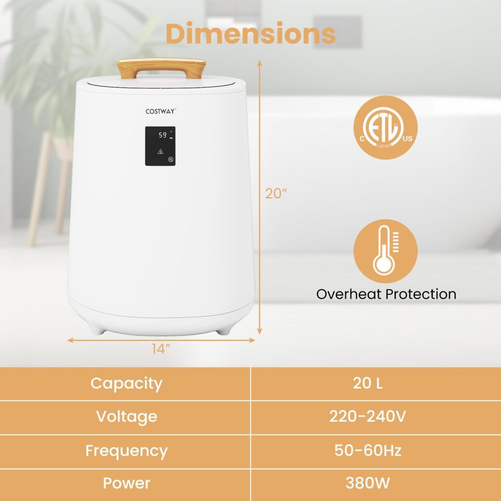 20L Heated Blanket Warmers with LED Display & Auto Shut Off
