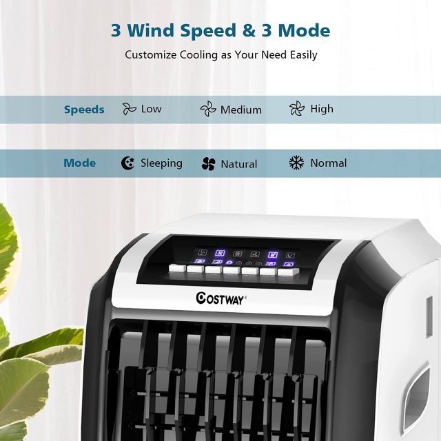 ARLIME Evaporative Air Cooler Portable Tower Fan with Remote Control and Humidifier