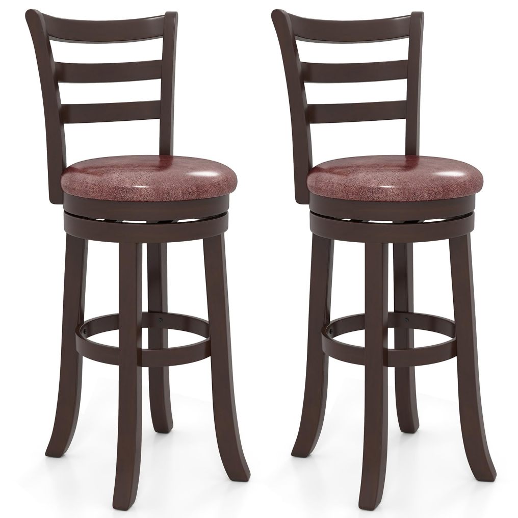 26"/30” Bar Height Stools Set with Footrest for Kitchen