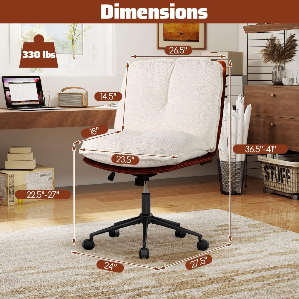 Dual Layer PU Leather & Thickened Boucle Cushion for Small Space