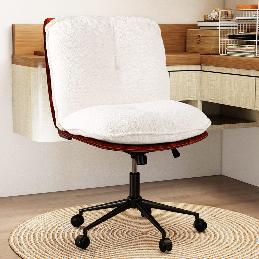 Dual Layer PU Leather & Thickened Boucle Cushion for Small Space