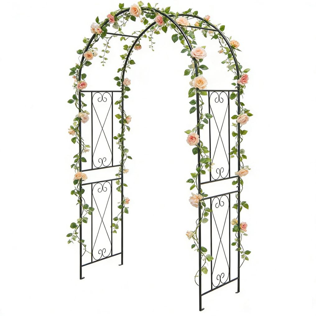 Garden Arch Arbor Trellis for Climbing Plants(7.2Ft)