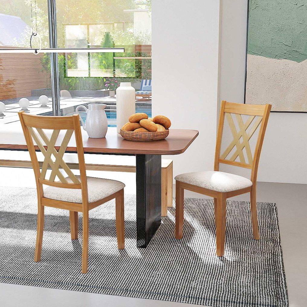 Set of 2/4 Dining Chairs Wooden Kitchen Side Chair