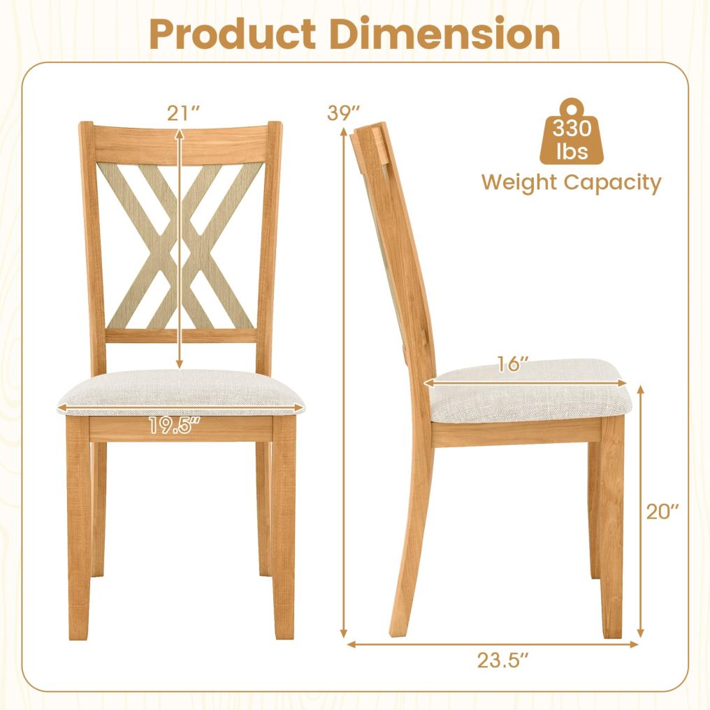 Set of 2/4 Dining Chairs Wooden Kitchen Side Chair